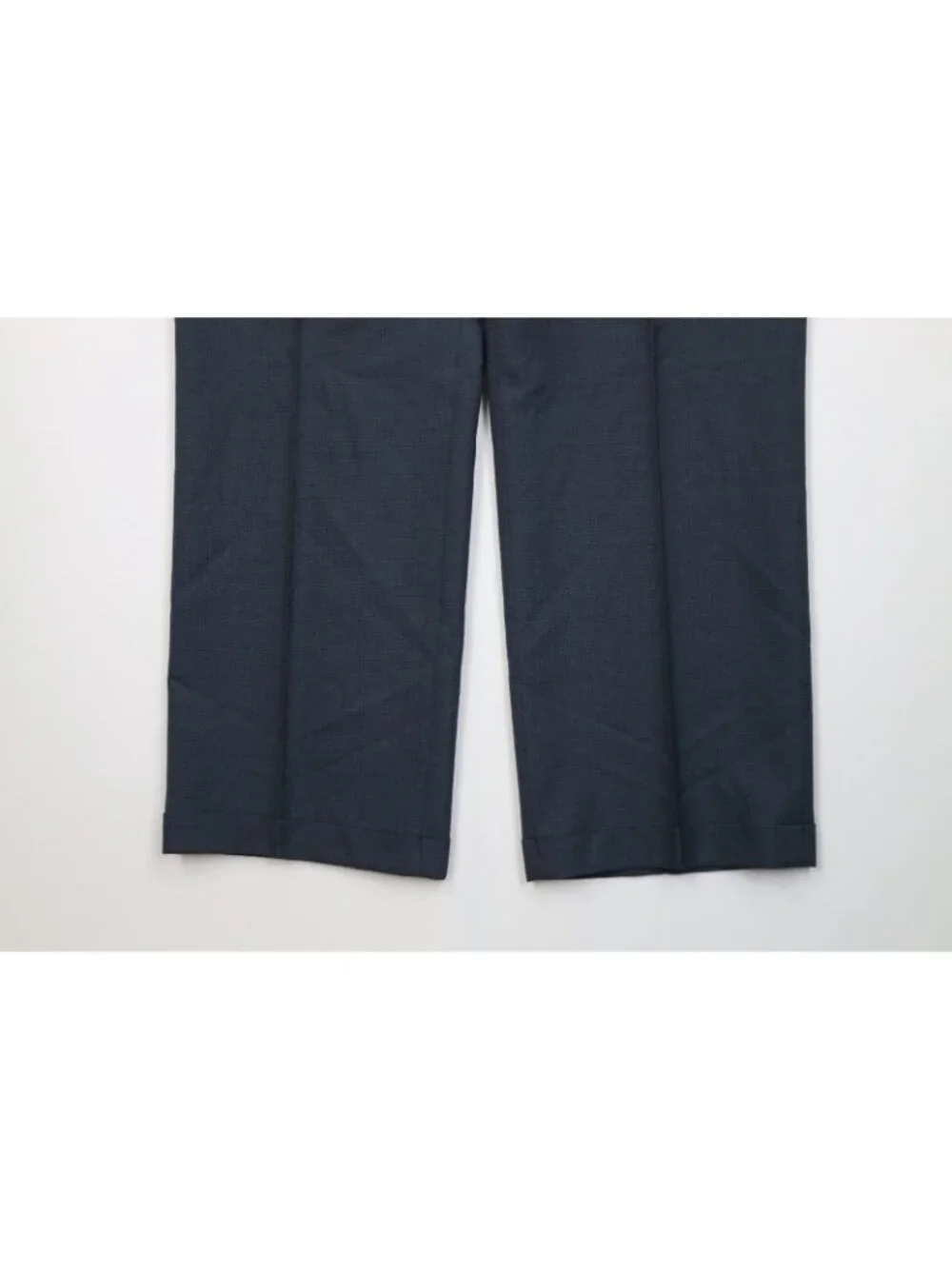Vintage 90s Streetwear Mens 44R 2 Piece Suit Wool Plaid Blue Wide Leg 34x30